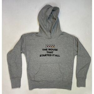 Uniqlo Disney Mickey Mouse Pullover Hoodie Women Small Gray